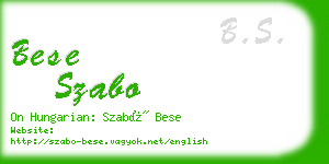 bese szabo business card